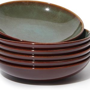 Stoneware Pasta Bowls Set of 6